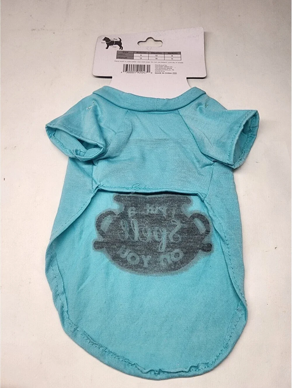 I Put A Spell On You Dog HALLOWEEN T-Shirt Clothes Size Small Blue